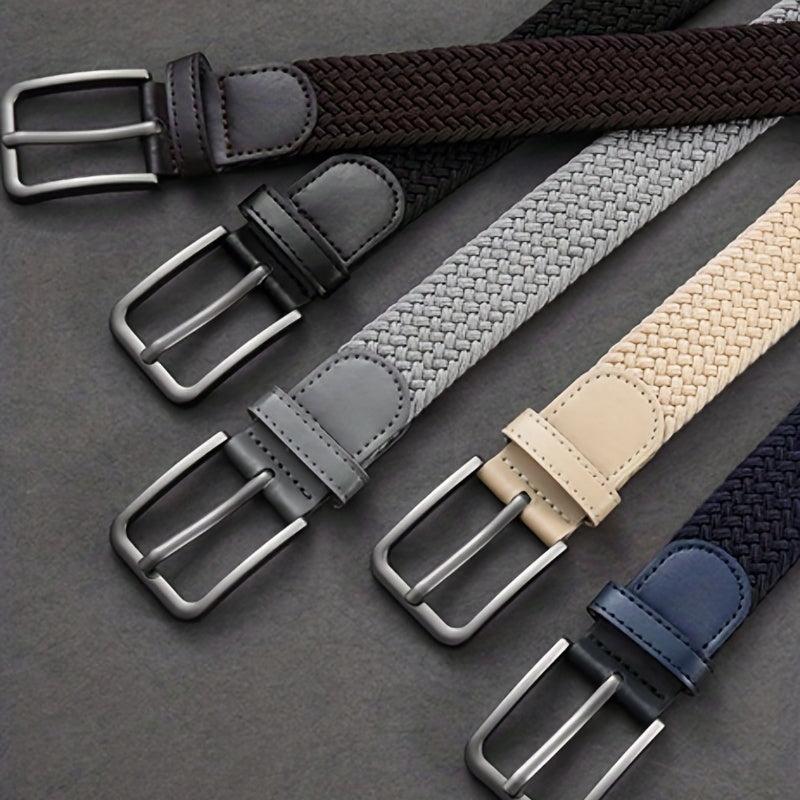 Elastic Woven Belt For Men Braided Belt Jeans Pants Decorative Accessories