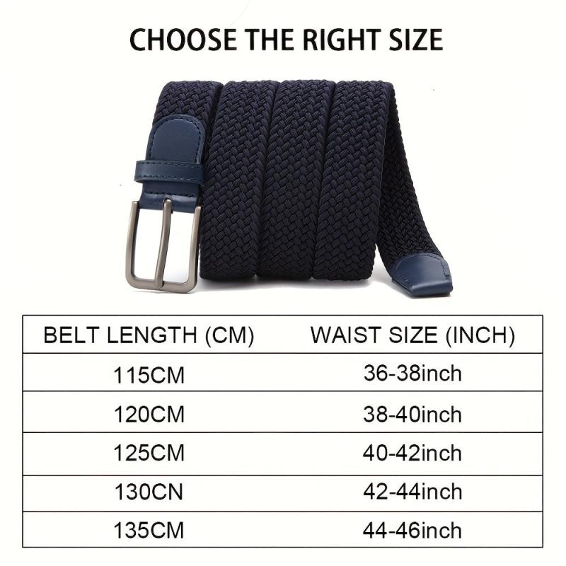 Elastic Woven Belt For Men Braided Belt Jeans Pants Decorative Accessories