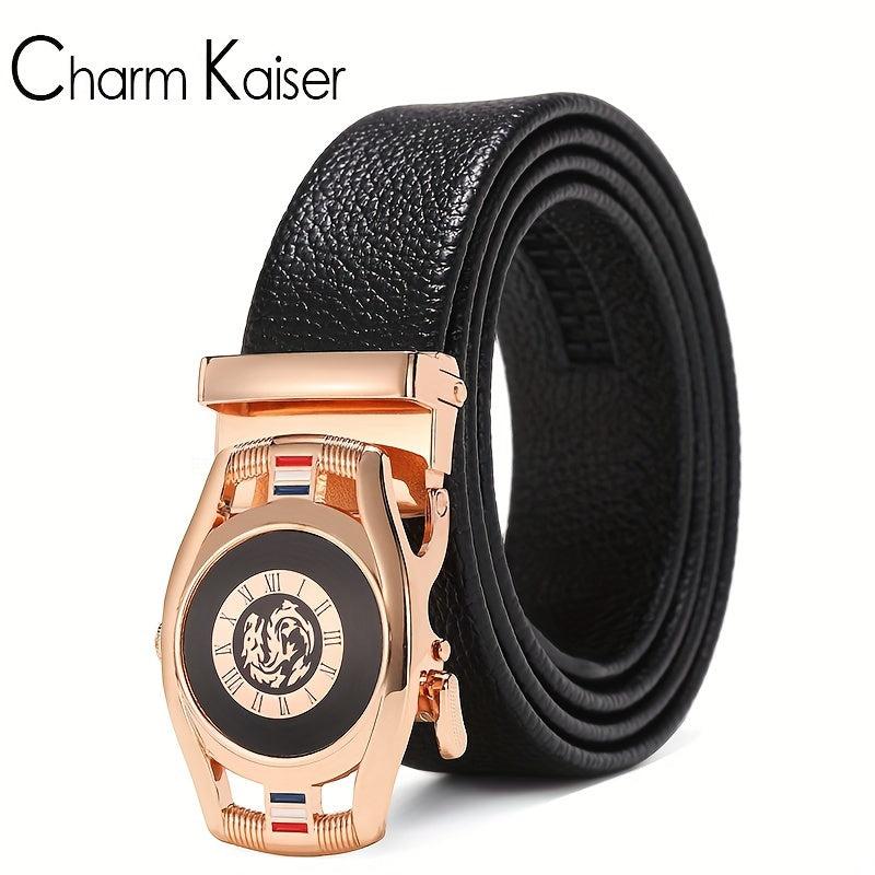 CKB PL Men's Leather Belt Automatic Buckle Casual Versatile Belt