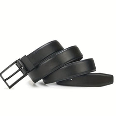 Men's Leather Dress Belt & Casual Belts With Single Prong Buckle