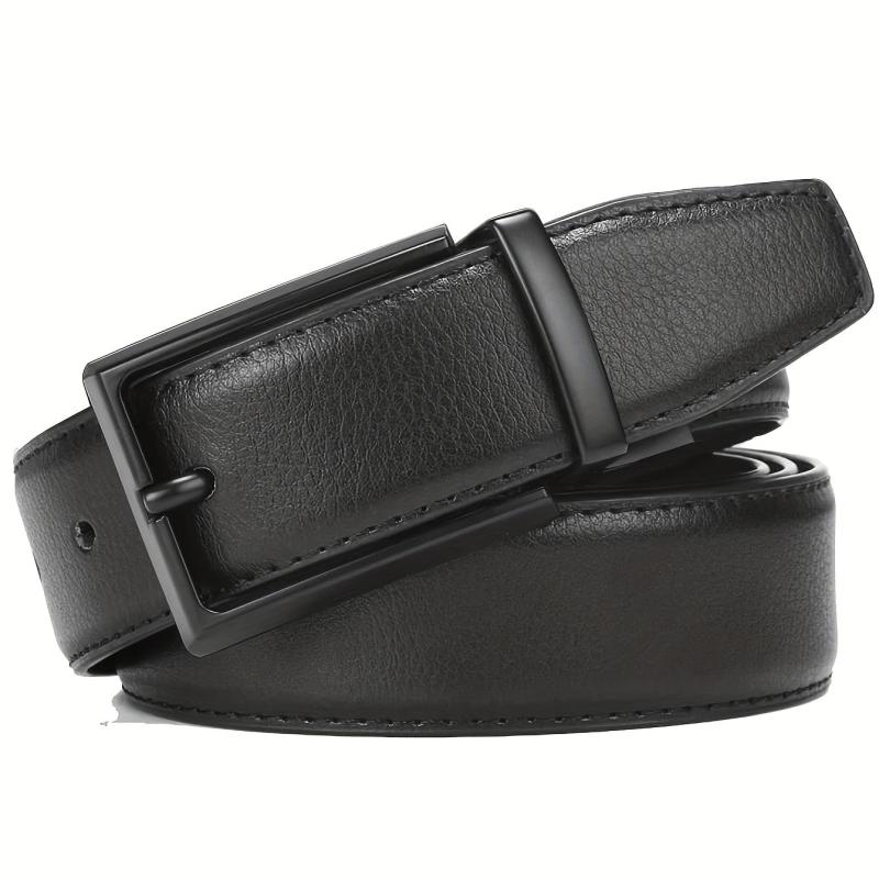 Men's Leather Dress Belt & Casual Belts With Single Prong Buckle