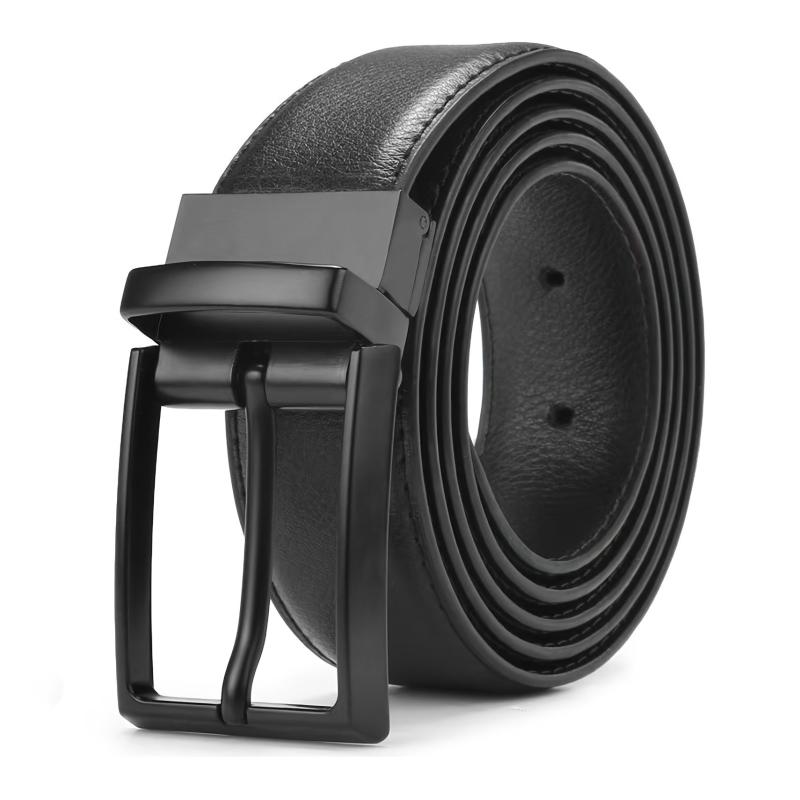 Men's Leather Dress Belt & Casual Belts With Single Prong Buckle