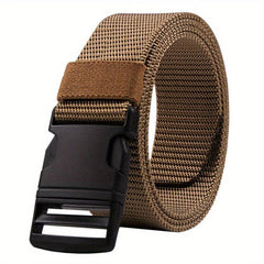 Men's Nylon Canvas Belt Metal Plastic Buckle Military Tactical Belt