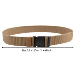 Men's Nylon Canvas Belt Metal Plastic Buckle Military Tactical Belt
