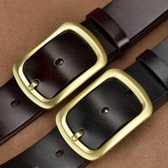 Men's Pin Buckle Retro Belt, Japanese Buckle, Leisure Belt