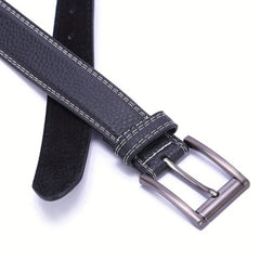 Men's Leather Belt Pin Buckle Jeans Cowhide Belt Extra Thick High End