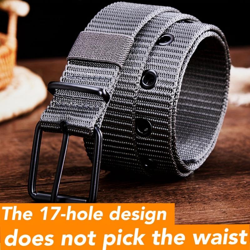 Canvas Belt Men's Needle Buckle Belt Punch Belt for Jeans