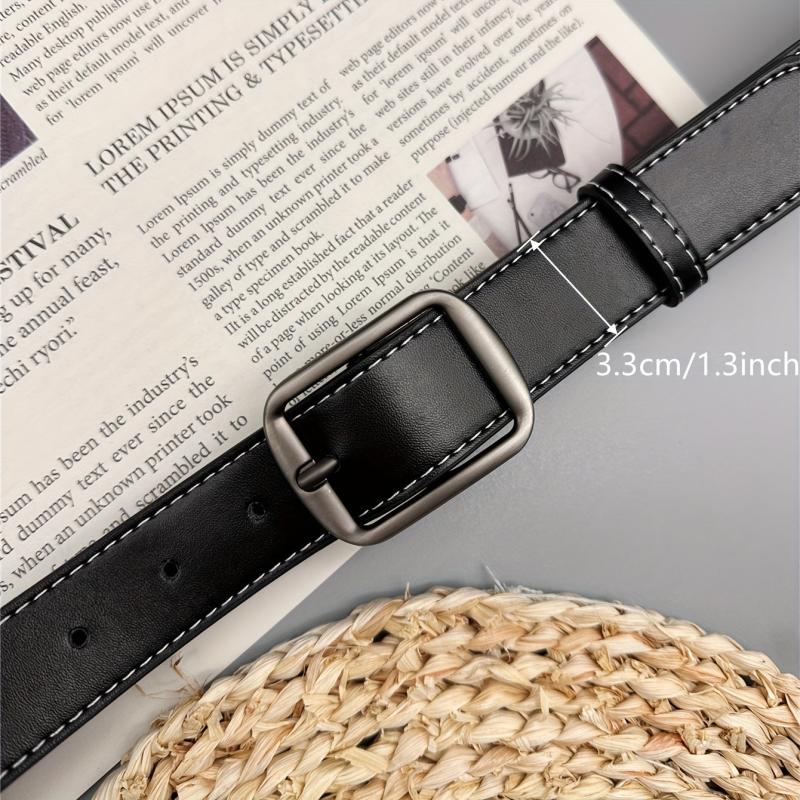 Men's Retro PU Leather Buckle Belt