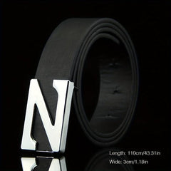 Men's Leather Belt for Work Business Gift for Dad and Husband