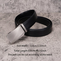 Men's Automatic Buckle Belt Business Casual Cowhide Belt