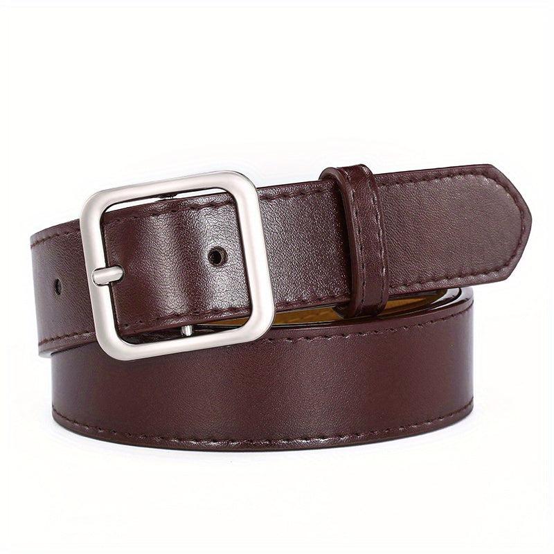 Men's Pin Buckle Belt PU Leather Casual Jeans Pants Waist Strap