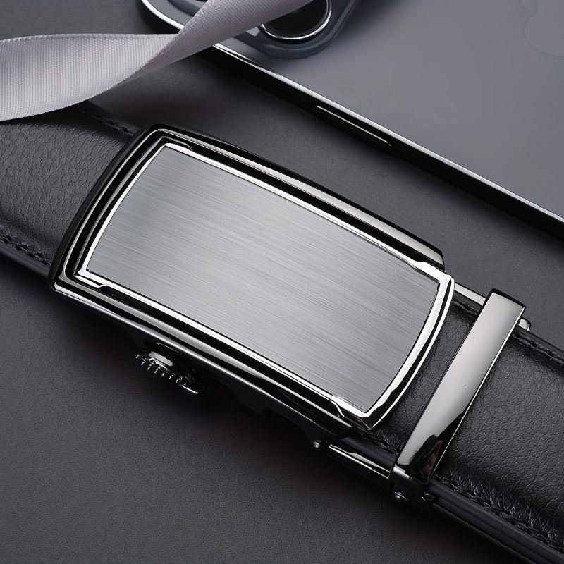 Men's Leather Belt Automatic Buckle Business Pants Belt