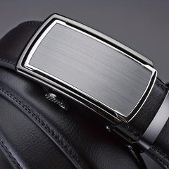Men's Leather Belt Automatic Buckle Business Pants Belt