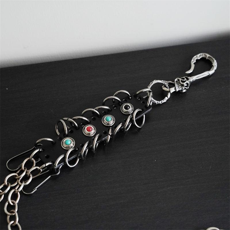 Double Layers Waist Chain Rock Punk Hipster Pant Keychain