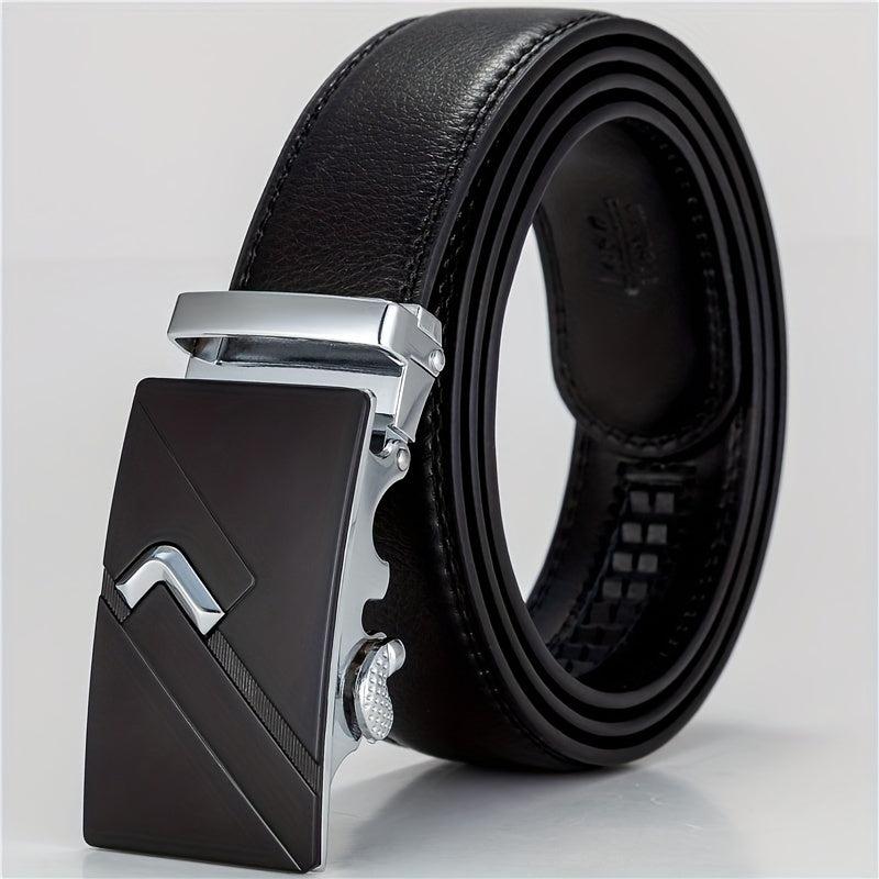 Men's Calfskin Leather Belt w/ Automatic Buckle