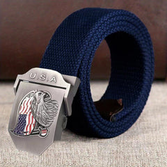 Stylish Streetwear Alloy Canvas Belt