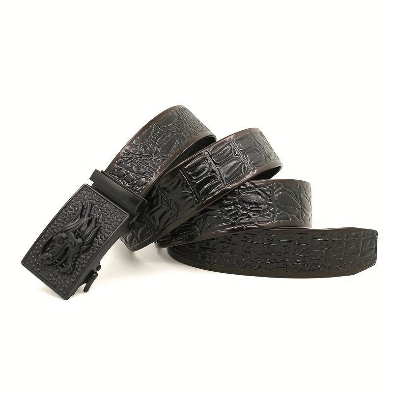 Automatic Slider Dragon Buckle Belt for Men