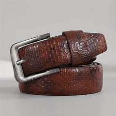 Men's Yellow PU Leather Belt