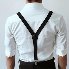 Men's Elastic Suspenders With 3 Clips High Elasticity