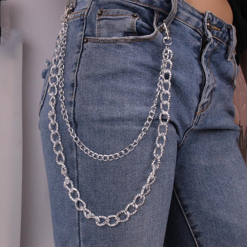 Vintage Punk Pant Chains on Jeans Keychain for Women Men