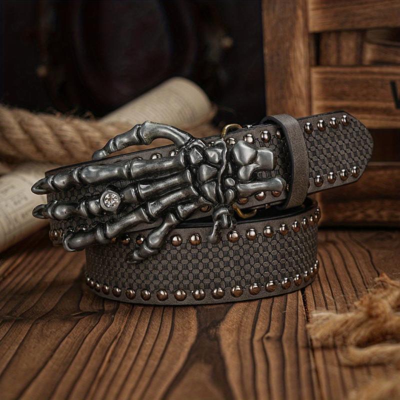 Vintage Pattern Buckle PU Leather Belt For Men