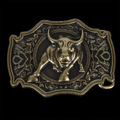 Retro Bull Buckle Classic Men's Belt Buckle Metal Alloy Western Cowboy Buckle