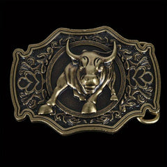 Retro Bull Buckle Classic Men's Belt Buckle Metal Alloy Western Cowboy Buckle