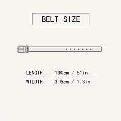 Men's Stitch Buckle Belt for Wedding Party