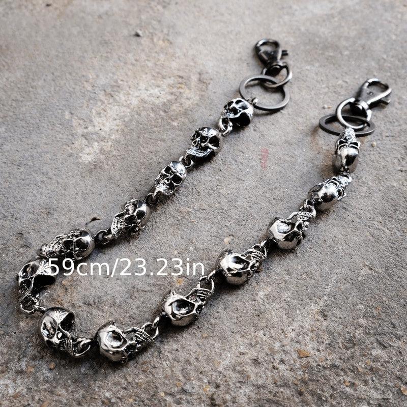 Skull Head Metal Pants Chain Men Hip Hop Waist Chain