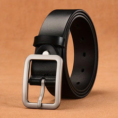 Men's Leather Belt Pin Buckle Casual Pants Belt