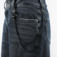 Men's Punk Hip Hop Skull Metal Waist Chain Pants Chain