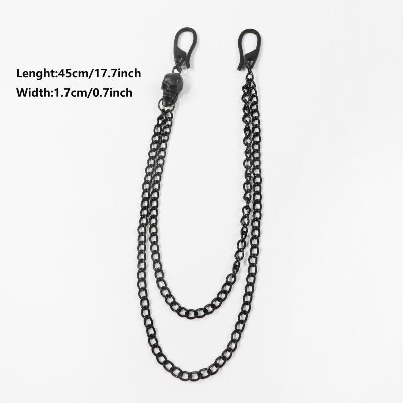 Men's Punk Hip Hop Skull Metal Waist Chain Pants Chain