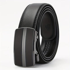 Men's Cowhide Automatic Buckle Business Leather Belt