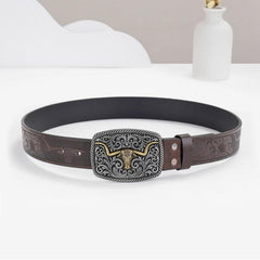 Western Cowboy Vintage Leather Belt