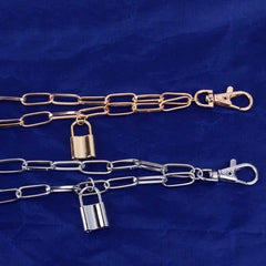 Men's Jeans Chain Punk Style Retro layer Chain Pants Chain Lock