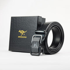 ADDIDAISHU Men's Business Automatic Buckle PU Leather Belt