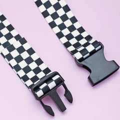 1pc Grid Insert Buckle Belt For Men