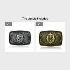 Vintage Pattern Metal Belt Buckle For Men Western