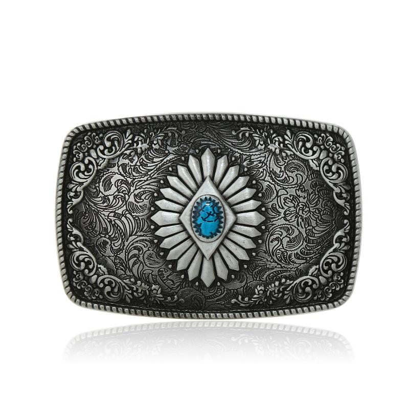 Vintage Pattern Metal Belt Buckle For Men Western