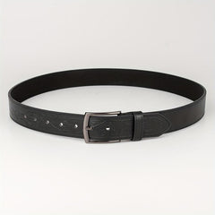 High End Embossed Sports Square Casual Belt PU Men's Leather Belt