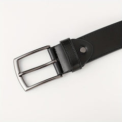 High End Embossed Sports Square Casual Belt PU Men's Leather Belt