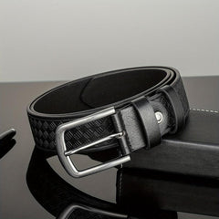Geometric Embossed Square Buckle Belt Men's Casual Sports Belt