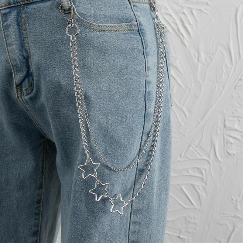 Men's Pentagram Double Layered Pants Chain