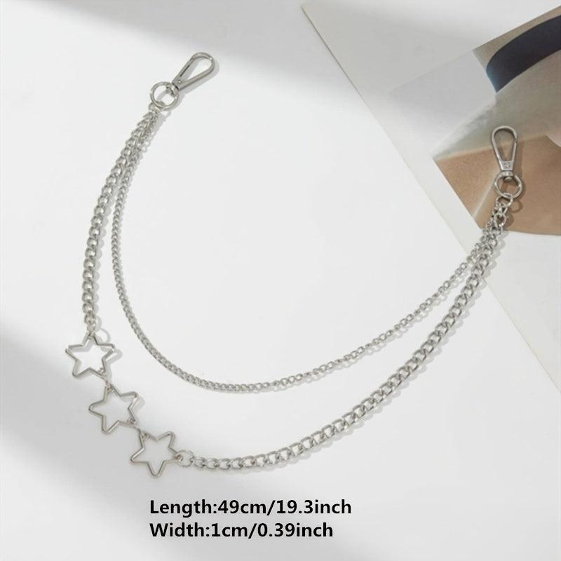 Men's Pentagram Double Layered Pants Chain