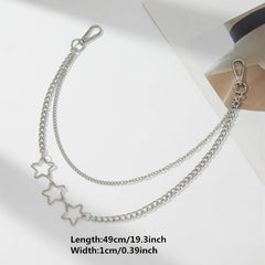 Men's Pentagram Double Layered Pants Chain