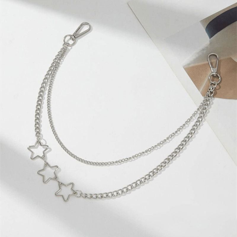 Men's Pentagram Double Layered Pants Chain