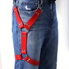 Men's Leather Leg Ring Punk Decorative Belt