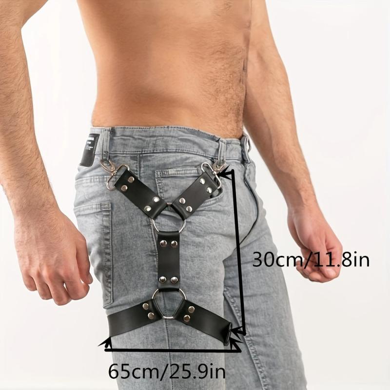 Men's Leather Leg Ring Punk Decorative Belt