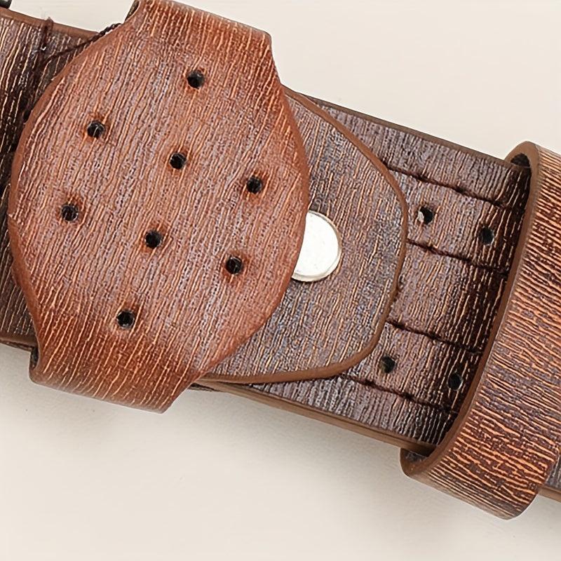 Men's PU Leather Belt Decorative Accessories Husband Boyfriends Birthday