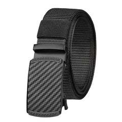 Men's Ratchet Belt Golf Belt Quick Release Automatic Slide Buckle Nylon Web